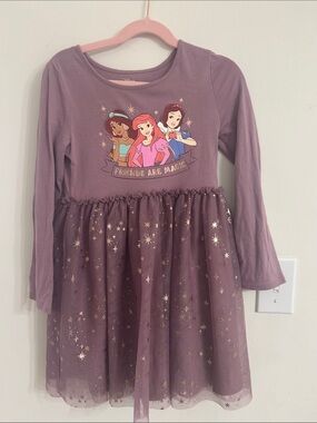 Disney Purple Long-Sleeve Tulle Star Dress